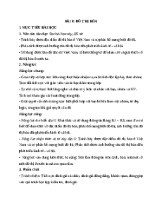 Giáo án Bài 8 Địa lí 12 Kết nối tri thức (2024): Đô thị hoá