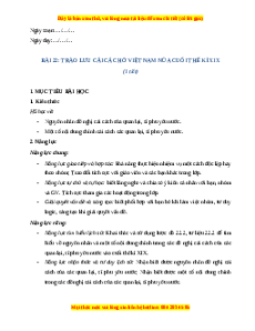 Giáo án Bài 22 Lịch sử 8 Chân trời sáng tạo (2024): Trào lưu cải cách ở VN nửa cuối thế kỉ XIX