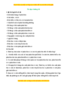 Hệ thống kiến thức Công nghệ 10 Chương 3