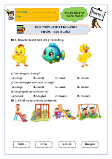 Bài tập hàng ngày Học kì 1 Toán lớp 1 Cánh diều