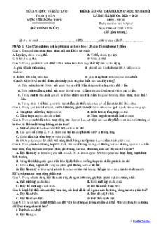 51 Đề thi Học sinh giỏi Sinh học 12 năm 2025 (có lời giải)