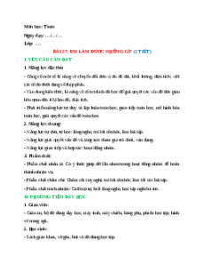 Giáo án Bài 27: Em làm được những gì? Toán lớp 5 Chân trời sáng tạo