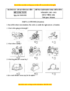 Đề thi học sinh giỏi Anh 6 Huyện Gia Viễn năm 2022-2023