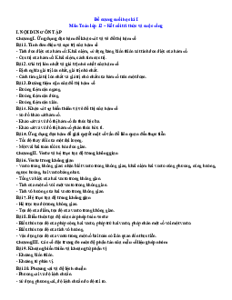 Đề cương ôn tập Cuối kì 1 Toán 12 Kết nối tri thức cấu trúc mới (có tự luận)