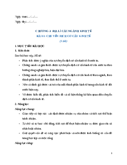 Giáo án Bài 11 Địa lí 12 Chân trời sáng tạo (2024): Chuyển dịch cơ cấu kinh tế
