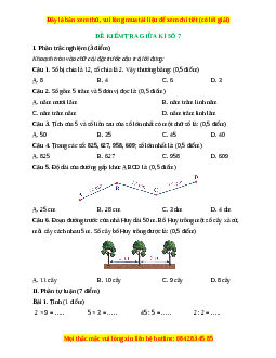 Đề thi giữa kì 2 Toán lớp 2 Kết nối tri thức - Đề 7