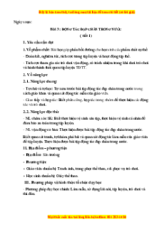 Giáo án Gdtc 3 Bài 3 Kết nối tri thức: Động tác đạp chân trong nước