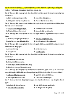 Trắc nghiệm Bài 15 Kinh tế pháp luật 11 Đúng-Sai, Trả lời ngắn: Quyền và nghĩa vụ của  công dân về khiếu nại, tố cáo
