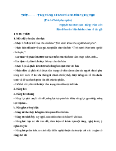 Giáo án Tình cảnh lẻ loi của người chinh phụ Ngữ Văn 9 Cánh diều