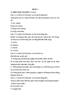 Đề thi giữa kì 1 Tin học lớp 5 Chân trời sáng tạo (Đề 2)