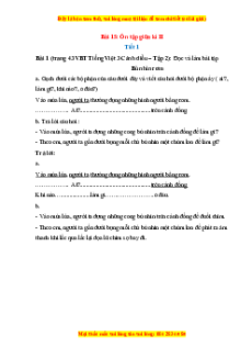 VBT Tiếng Việt 3 Bài 15 (Cánh diều): Ôn tập giữa học kì