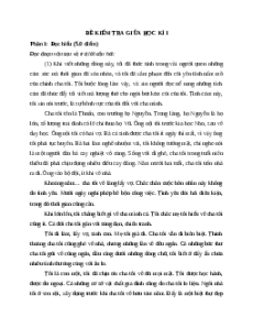 Đề thi giữa kì 1 Ngữ văn 12 Chân trời sáng tạo (Đề 10)