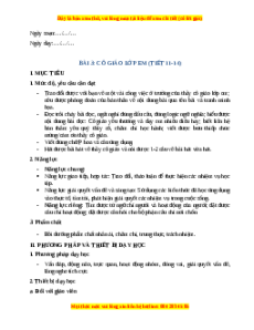 Giáo án Cô giáo lớp em Tiếng Việt 2 Chân trời sáng tạo