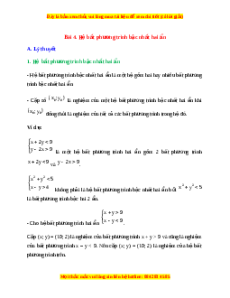 Lý thuyết Toán 10 Kết nối tri thức Bài 4: Hệ bất phương trình bậc nhất hai ẩn