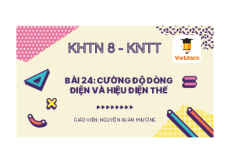 Giáo án Powerpoint Cường độ dòng điện và hiệu điện thế Vật lí 8 - KHTN 8 Kết nối tri thức