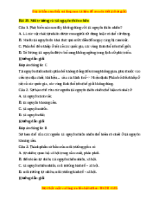 Trắc nghiệm Bài 39 Địa Lí 10 Kết nối tri thức: Môi trường và tài nguyên thiên nhiên