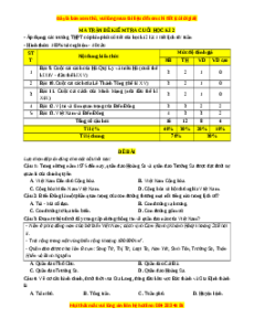 Đề thi cuối kì 2 Lịch sử 11 Chân trời sáng tạo - Đề 3