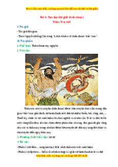 Tác giả - tác phẩm Bài 1: Tạo lập thế giới Ngữ văn 10 Chân trời sáng tạo