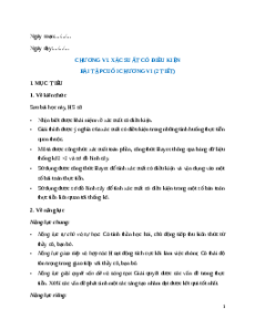 Giáo án Bài tập cuối chương 6 Toán 12 Chân trời sáng tạo
