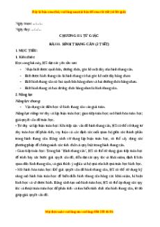 Giáo án Hình thang cân Toán 8 Kết nối tri thức