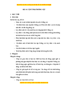 Giáo án Tập tính ở động vật Sinh học 11 Cánh diều