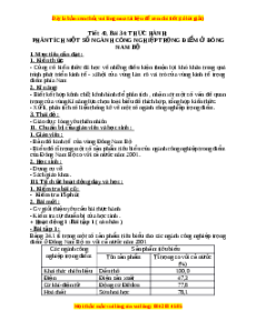 Giáo án Bài 34 Địa lí 9: Thực hành Phân tích một số ngành công nghiệp trọng điểm ở Đong Nam Bộ