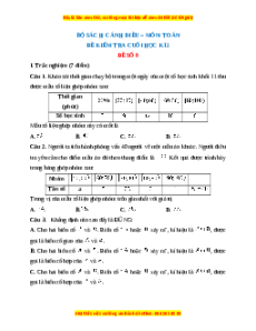 Đề thi cuối kì 2 Toán 11 Cánh diều (Đề 8)