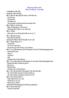 Đề cương ôn tập Cuối kì 2 Toán 10 Cánh diều