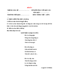 Đề thi Tiếng Việt lớp 1 Học kì 2 Cánh diều (Đề 9)