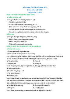 Đề cương ôn tập Giữa kì 2 Toán 8 Cánh diều Cấu trúc mới