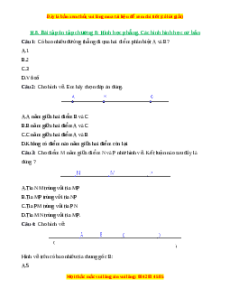 Trắc nghiệm Bài tập cuối chương 8 Toán 6 Chân trời sáng tạo
