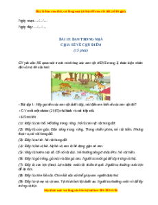 Giáo án Bạn trong nhà Tiếng việt 2 Cánh diều