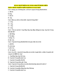 Trắc nghiệm Bài 32: Phát triển các vùng kinh tế trọng điểm Địa lí 12 Đúng-Sai, Trả lời ngắn sách mới 2025