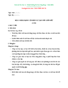 Giáo án Chủ đề F Bài 2 Tin học 12 Cánh diều: Định dạng văn bản và tạo siêu liên kết