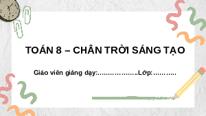 Giáo án powerpoint Phân thức đại số Toán 8 Chân trời sáng tạo