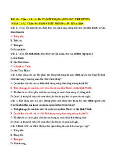 Trắc nghiệm Bài 11: Cuộc cải cách của Minh Mạng (nửa đầu thế kỉ XIX) Lịch sử 11 Đúng-Sai 2025