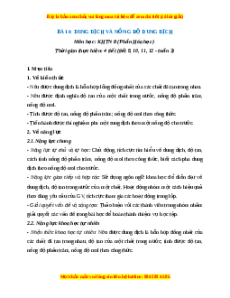 Giáo án Dung dịch và nồng độ Hóa học 8 Kết nối tri thức