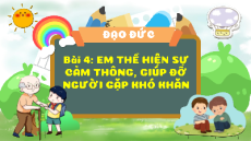 Giáo án Powerpoint Bài 4 Đạo đức lớp 4 Cánh diều (phiên bản 2): Em thể hiện sự cảm thông, giúp đỡ người gặp khó khăn