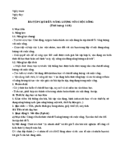 Giáo án Bài tập Chủ đề 5 Khoa học tự nhiên 9 Cánh diều