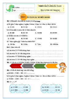 Bài tập hàng ngày Toán lớp 4 Chân trời sáng tạo (Cả năm)