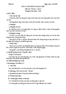 Giáo án Tin học 6 Bài 13 (Kết nối tri thức): Thực hành tìm kiếm và thay thế