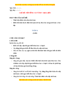Giáo án Tuần 5 HĐTN lớp 4 Kết nối tri thức