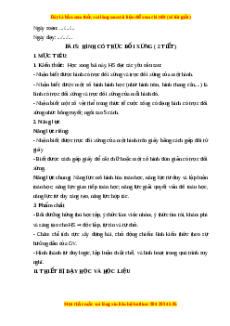 Giáo án Hình có trục đối xứng Toán 6 Cánh diều