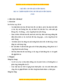 Giáo án Bài 14 Lịch sử & Địa lí lớp 4 Chân trời sáng tạo: Thiên nhiên vùng duyên hải miền Trung