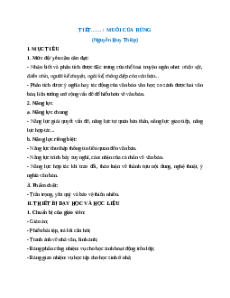 Giáo án Muối của rừng Ngữ Văn 12 Cánh diều