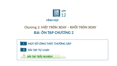 Giáo án Powerpoint Ôn tập chương 2 Toán 12 Hình học
