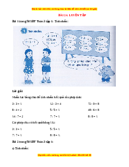 VBT Toán lớp 3 Bài 24 (Cánh diều): Luyện tập