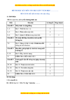 Bộ 7 đề thi cuối kì 1 Tin học 7 Kết nối tri thức có đáp án