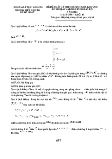Đề thi HSG Toán 10 Trường THPT Chuyên Thái Nguyên