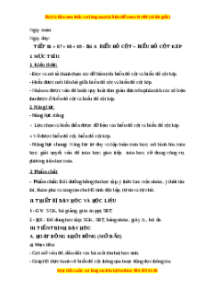 Giáo án Biểu đồ cột - Biểu đồ cột kép Toán 6 Chân trời sáng tạo